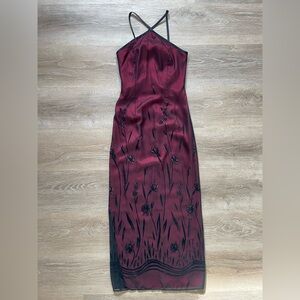 American Vintage 90s Glam Romantic Whimsigoth Y2K Chic Evening Dress Women’s 5/6